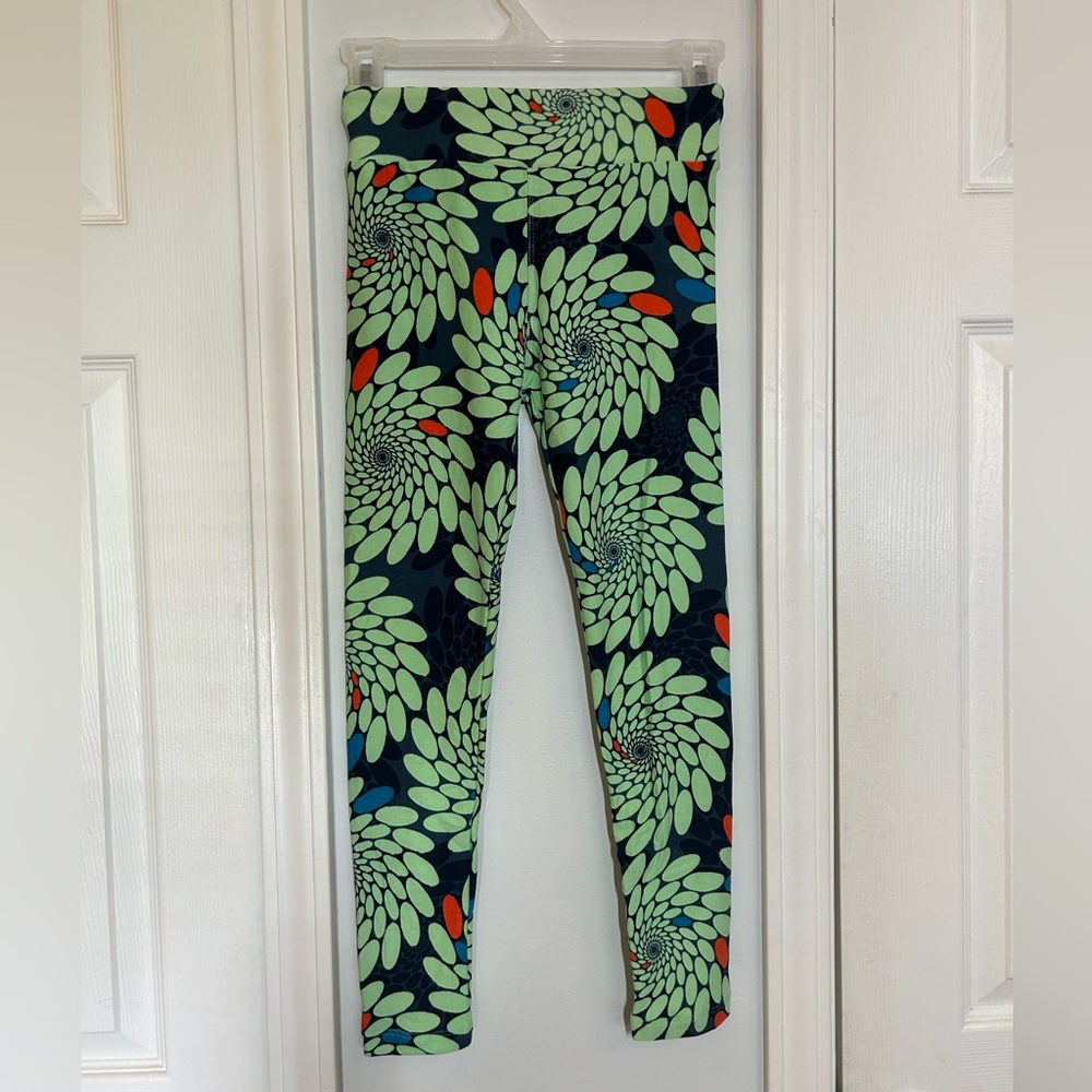 Navy LuLaRoe Leggings with Colorful Pattern